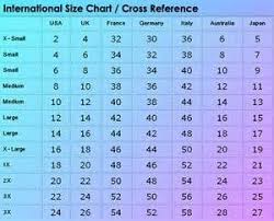 International Size Chart Women Bing Images Fashion