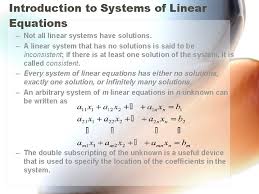 Linear Equationatrices