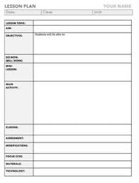 Printable Lesson Plan Template In Pdf Format Dream Library