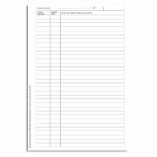 Matrix rows one line after the other in a new line between each matrix line. Security Occurrence Book Rbe Stationery Print