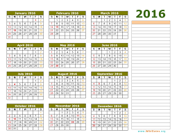 2016 Calendar Wikidates Org