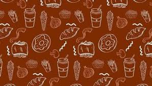 fast food wallpaper vector art icons