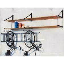 Two Level Side By Side Garage Shelving