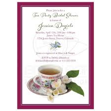 Vintage Tea Party Bridal Shower Invitation China Teacup Flowers