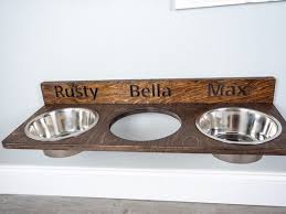 Wall Mounted Raised Dog Bowl Stand