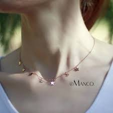 Emanco Rose Gold Color Necklaces For Women Jewelry Stainless