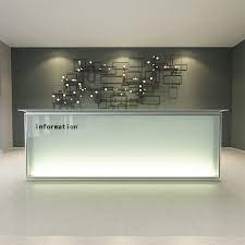 The front counter in an office as for countertop, we mainly have three options. China Heigh Quality Antique Glass Panel Modern Office Reception Desk China Office Reception Desk Glass Reception Desk