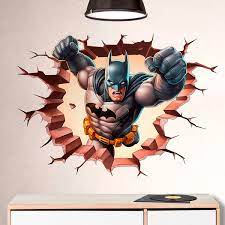 Wall Sticker Hole Batman In Action