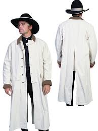 Old West Cowboy Scully Long Duster Coat