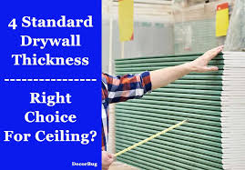 4 standard ceiling drywall thickness
