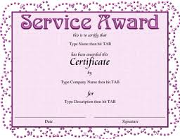 Sample Service Award Certificates Jennie Design