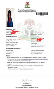 nigeria visa on arrival application