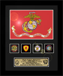 framed usmc flag gift 12 x 15 marine