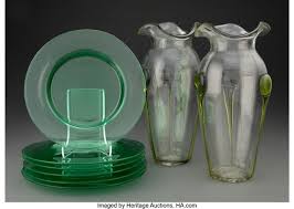 A Pair Of Victorian Clear Glass Vases