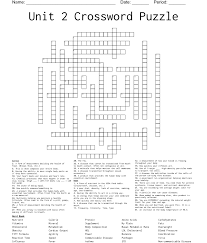 unit 2 crossword puzzle wordmint