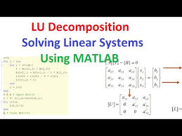Lu Decomposition For Solving Linear