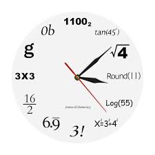 New Style Pop Quiz Math Wall Clock