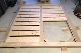 this diy platform bed frame is