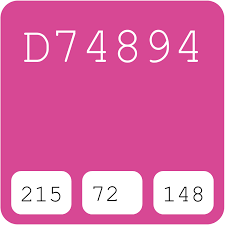Pink Pantone D74894 Hex Color Code Schemes Paints