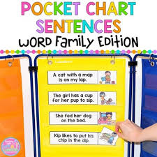Pocket Chart Sentences And Picture Matching Word Family Edition