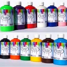 Poster Paint Set Of 10 Assorted Colours