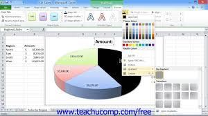 Excel 2010 Tutorial Applying Wordart Styles To Chart Elements Microsoft Training Lesson 29 9