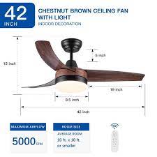 dark brown indoor standard ceiling fan