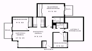 2 bedroom house floor plan merements