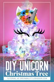 Make a medium or large backdrop with printable horns in 2 sizes. Diy Unicorn Christmas Tree Dream A Little Bigger