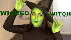 wicked witch halloween makeup green