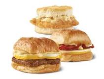 What breakfast sandwiches are 2 for $4 at Wendy