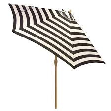 White Mitre Striped Patio Umbrella