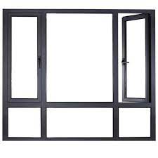 rectangular aluminium window frame at