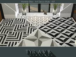 marble tiles art deco style