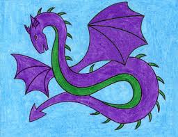 Beautiful fabulous reptiles for children's creativity. How To Draw A Flying Dragon Art Projects For Kids