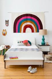 oeuf design rainbow rug white multi