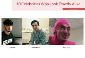 @doraisthequeen sowwy i didnt know who he was and ik its ugly#joji #pfp image by pfps. 10 Celebrities Who Looks Exactly Alike Filthy Frank Know Your Meme