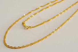 real gold chain 21k sola gold