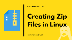 how to zip files and folders in linux