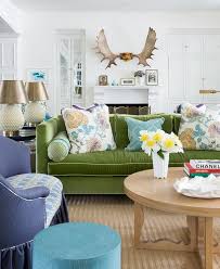 beige sofa with green pillows design ideas
