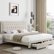 homfa queen size bed frame with 2