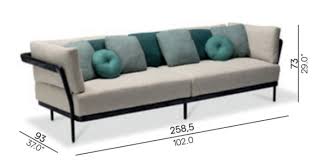 Flows 3 Seater Fabric Sofa By Manutti