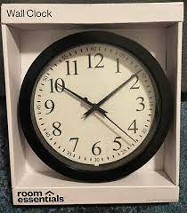 Room Essentials Wall Clock New Black