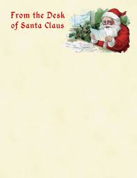 This letterhead template belongs to these categories: Free Printable Christmas Stationery From The Desk Of Santa Claus Letterhead Novocom Top