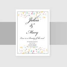 Set Of Wedding Invitation Card Background Vector Download Free