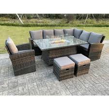 high back rattan garden furniture sets