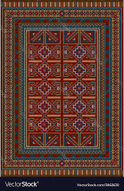 vine carpet decorated with geometric