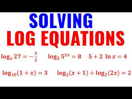 Solving Log Equations Pre Calc