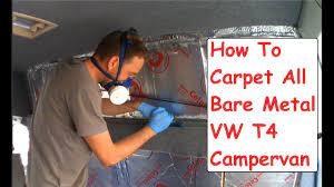 how to carpet van bare metal vw t4