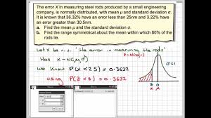 finding the mean and standard deviation